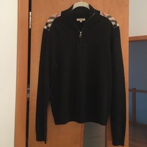 Men’s Burberry Half Zip Pull Over Sweater